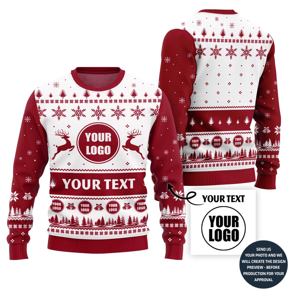 Custom Logo Ugly Christmas Sweater For Your Company