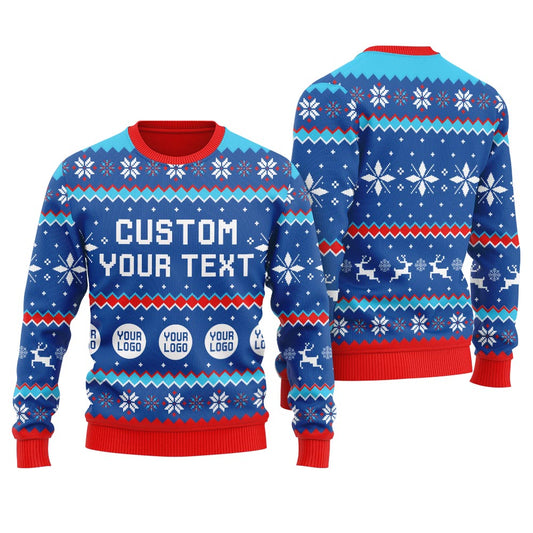Custom Logo Ugly Christmas Sweater Men