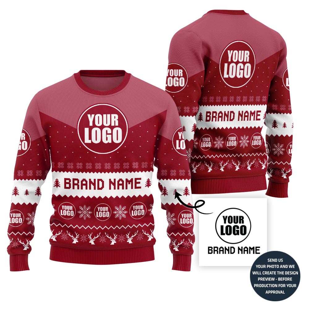 Custom Logo Ugly Sweater For Team