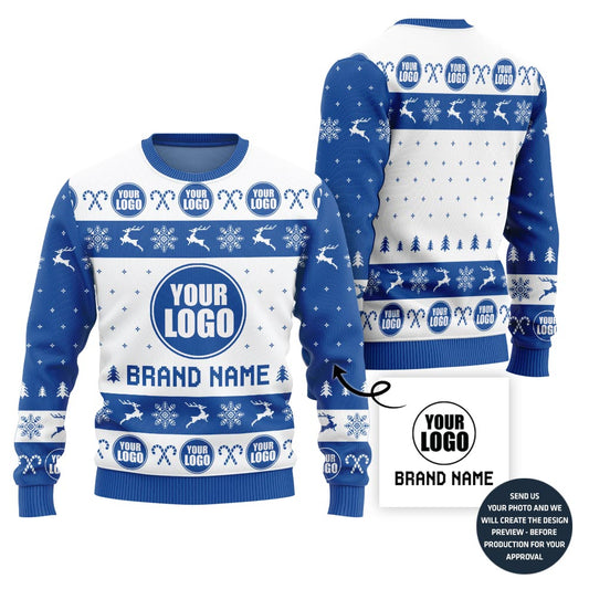 Custom Logo Ugly Xmas Sweater For Brand With Simple Style