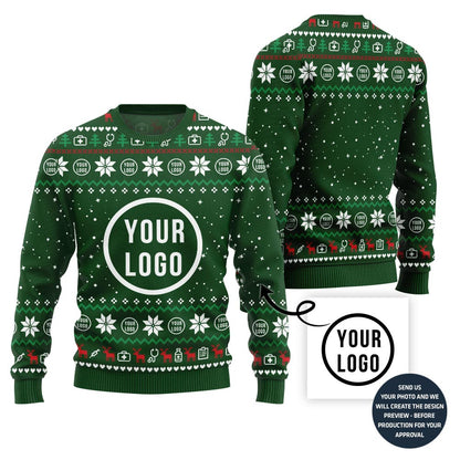 Custom Logo Ugly Xmas Sweater For Company