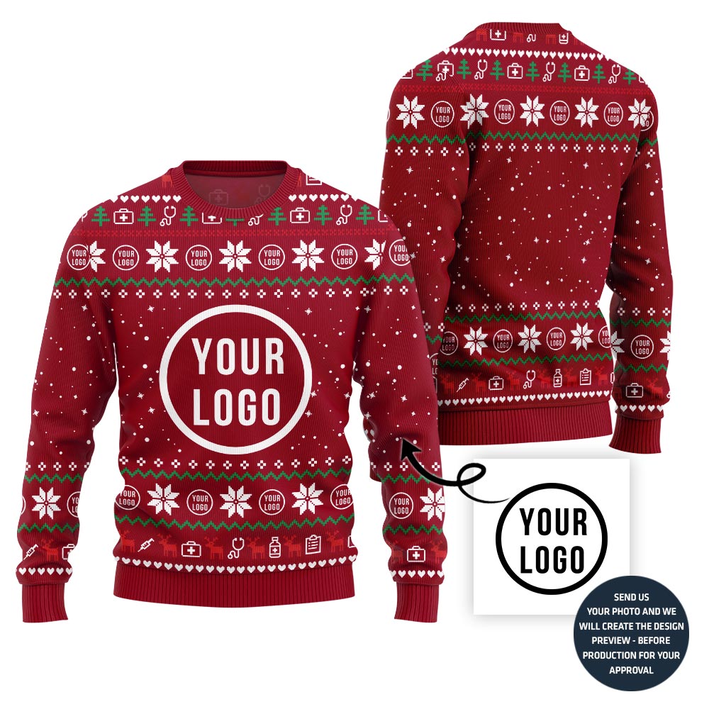 Custom Logo Ugly Xmas Sweater For Company