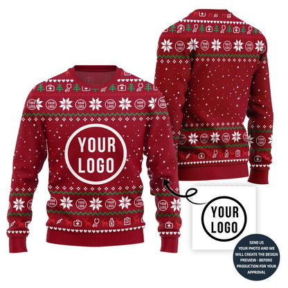 Custom Logo Ugly Xmas Sweater For Company