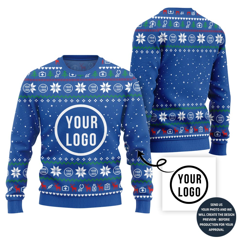 Custom Logo Ugly Xmas Sweater For Company