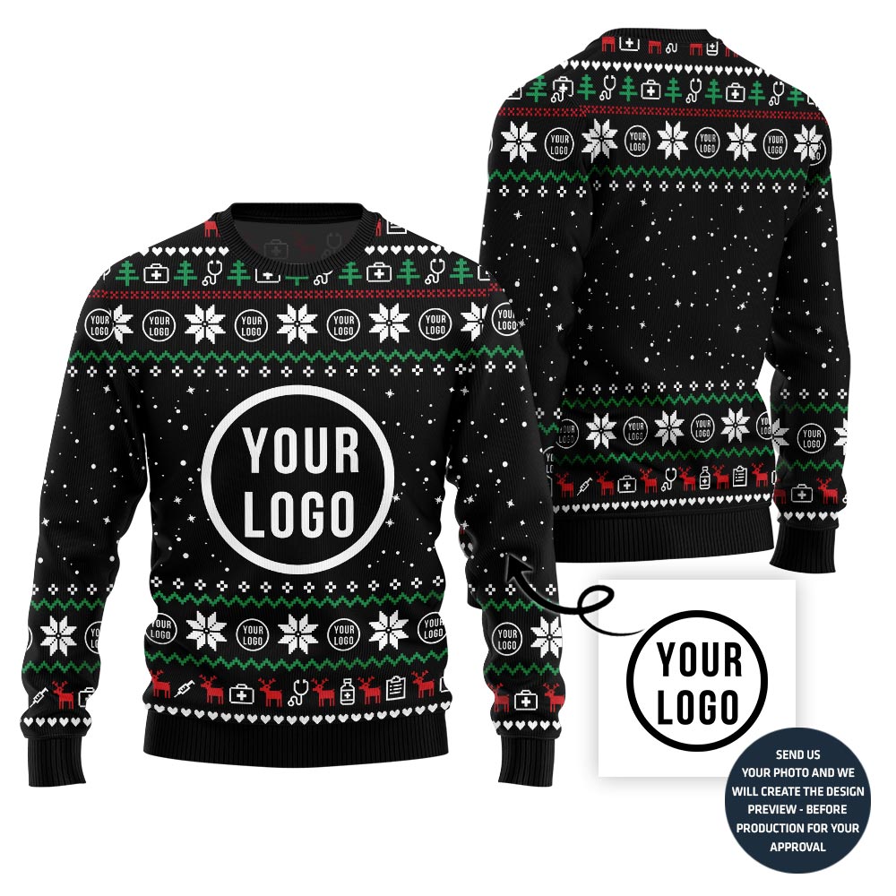 Custom Logo Ugly Xmas Sweater For Company