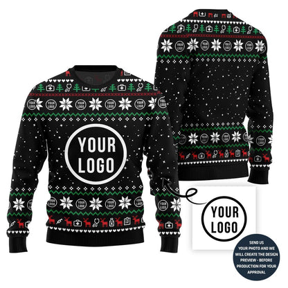 Custom Logo Ugly Xmas Sweater For Company