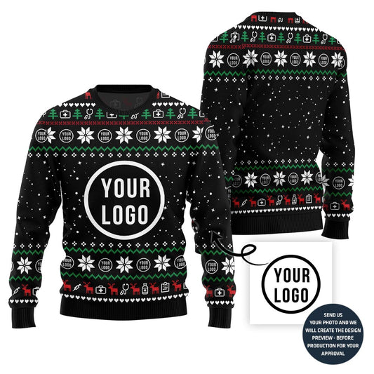 Custom Logo Ugly Xmas Sweater For Company