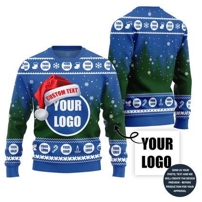 Custom Logo With Text Ugly Xmas Sweater