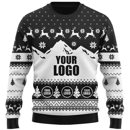 Custom Mountain Logo Ugly Christmas Sweater Live Preview