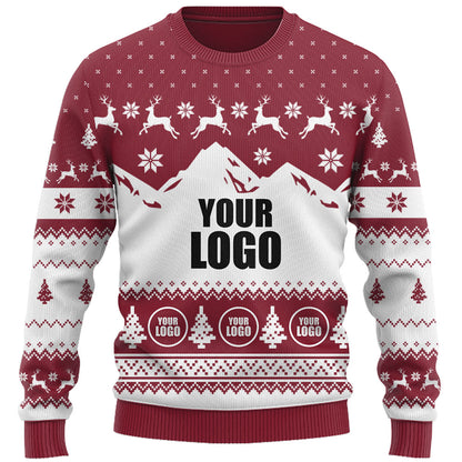Custom Mountain Logo Ugly Christmas Sweater Live Preview