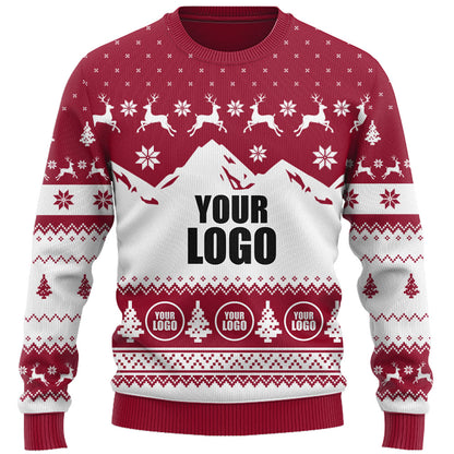 Custom Mountain Logo Ugly Christmas Sweater Live Preview