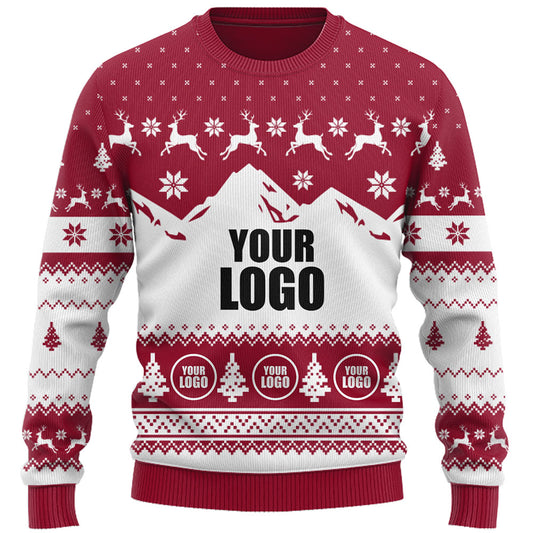 Custom Mountain Logo Ugly Christmas Sweater Live Preview