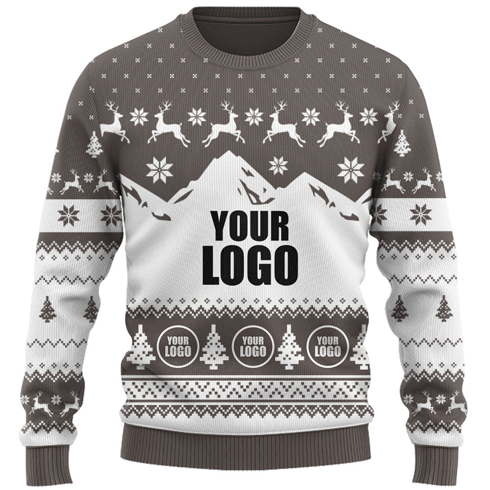 Custom Mountain Logo Ugly Christmas Sweater Live Preview