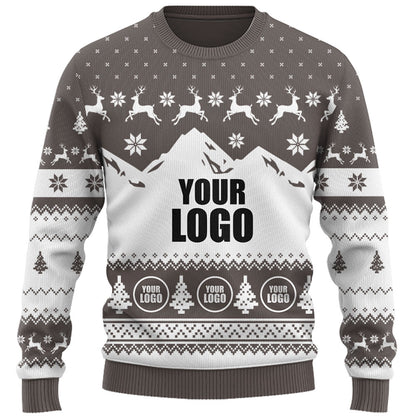 Custom Mountain Logo Ugly Christmas Sweater Live Preview
