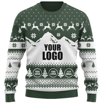 Custom Mountain Logo Ugly Christmas Sweater Live Preview