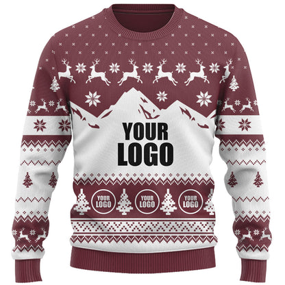 Custom Mountain Logo Ugly Christmas Sweater Live Preview
