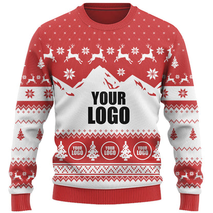 Custom Mountain Logo Ugly Christmas Sweater Live Preview