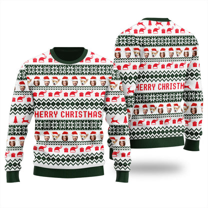 Custom Multiple Faces Ugly Christmas Sweater