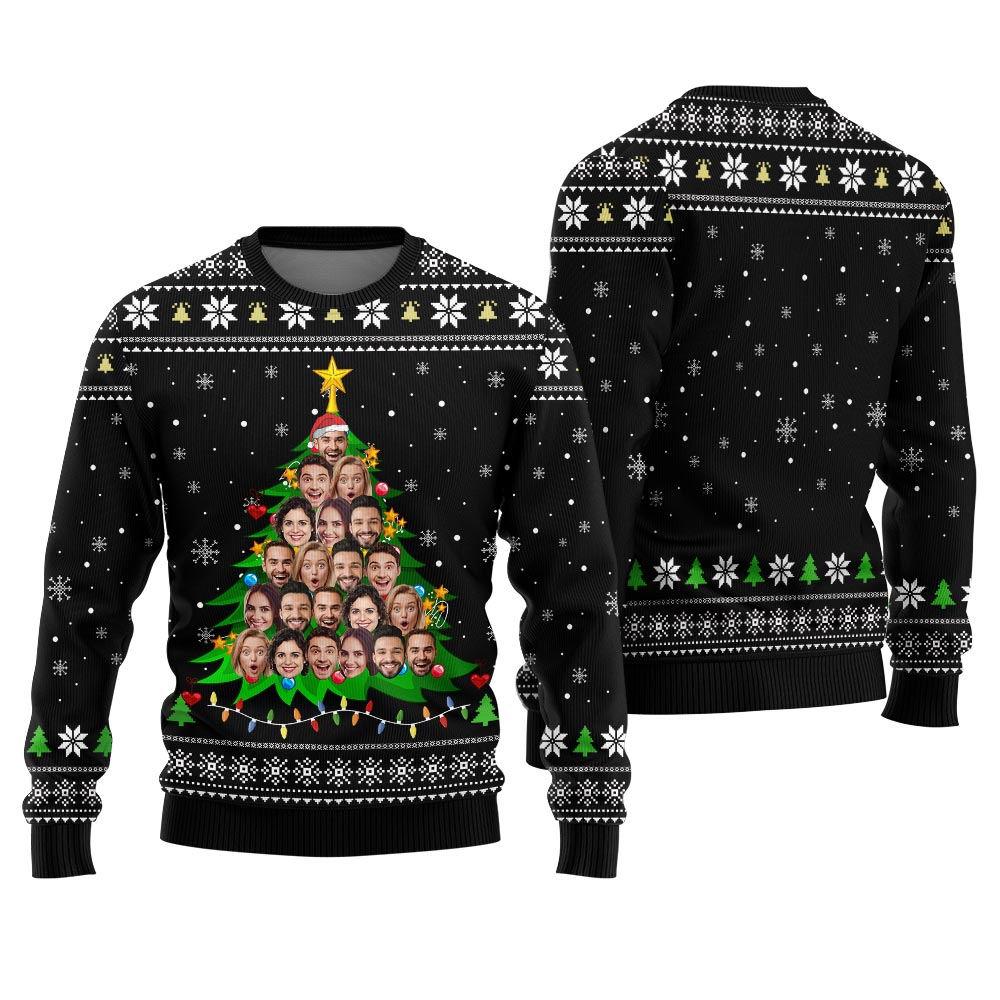 Custom Multiple Faces Ugly Sweater