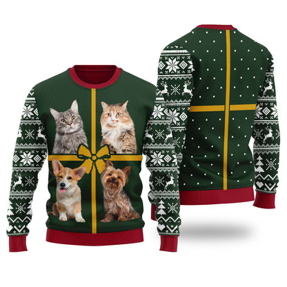 Custom Multiple Pets Ugly Christmas Sweater