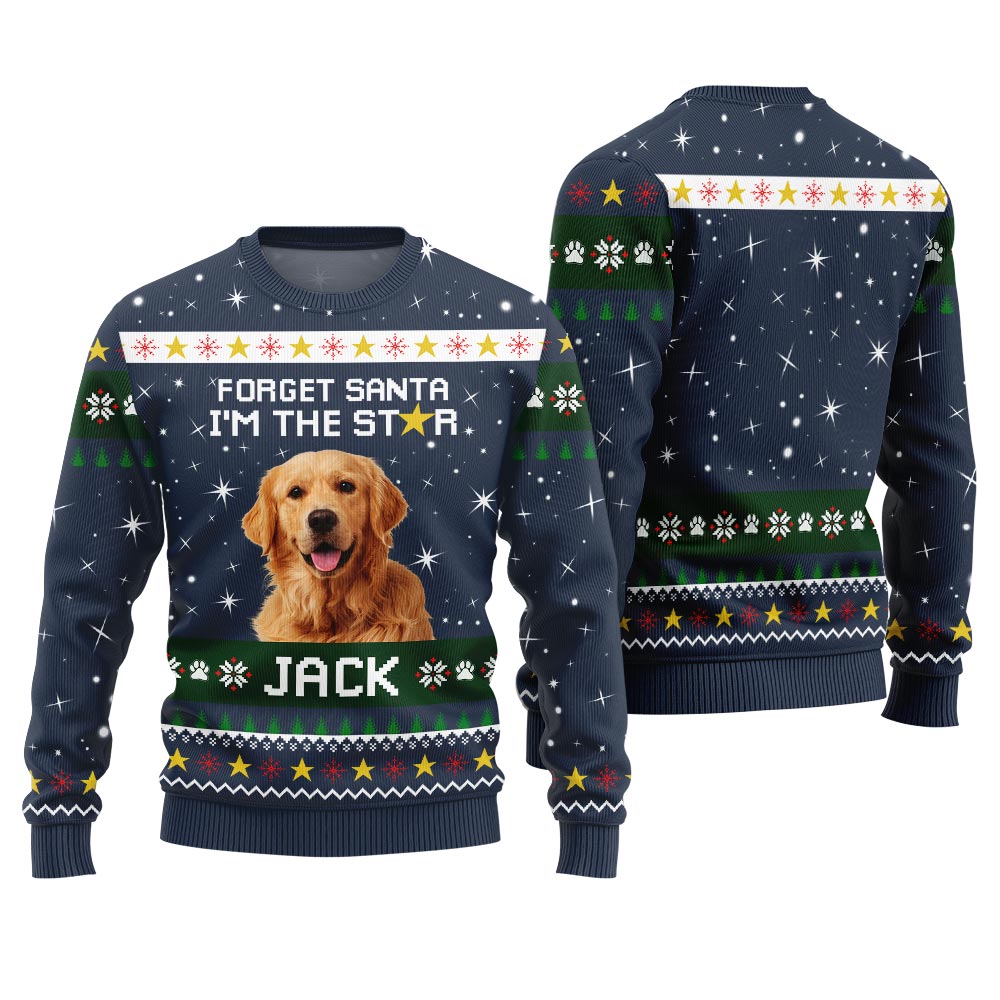 Custom Pet And Name Funny Ugly Christmas Sweater