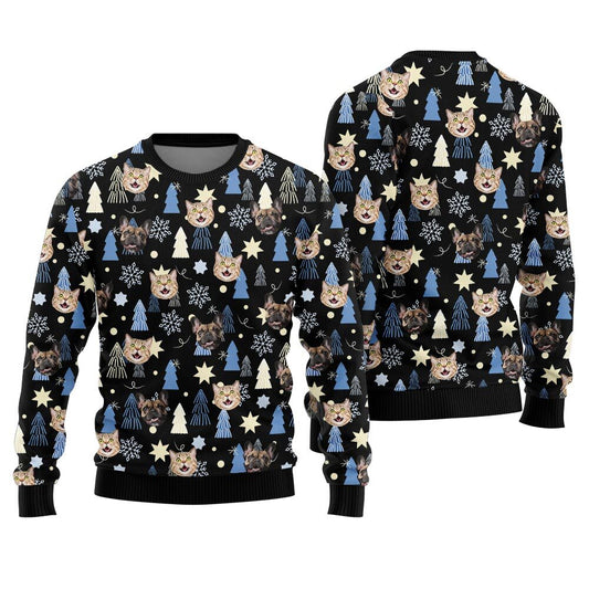 Custom Pet Faces Ugly Sweater For Men