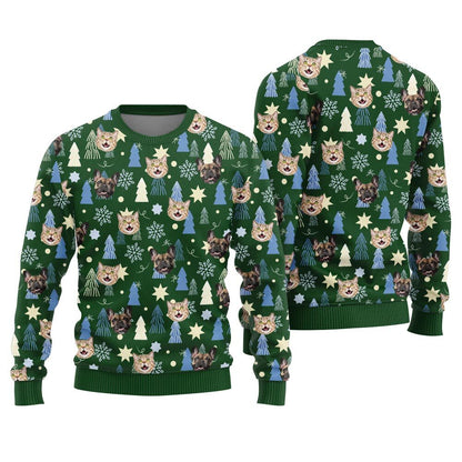 Custom Pet Faces Ugly Sweater For Men