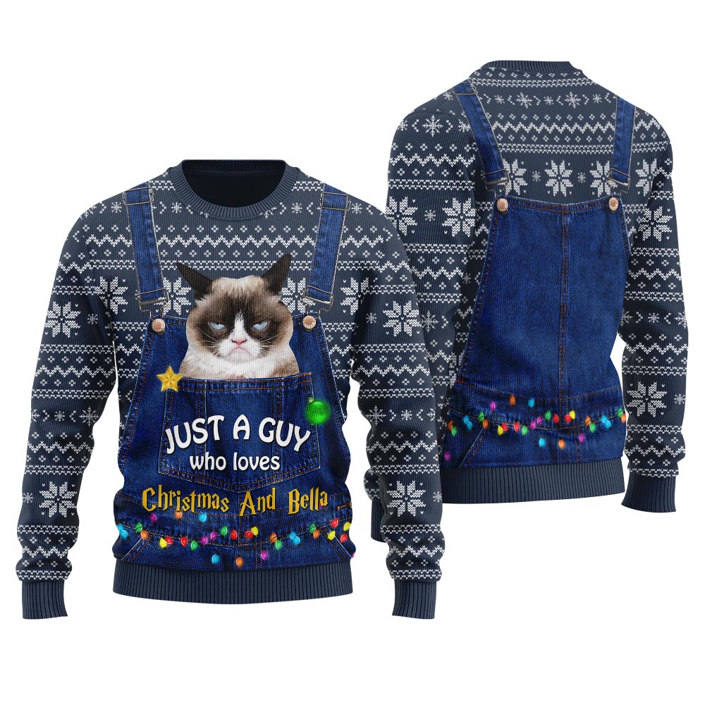 Custom Pet Ugly Sweater For Men