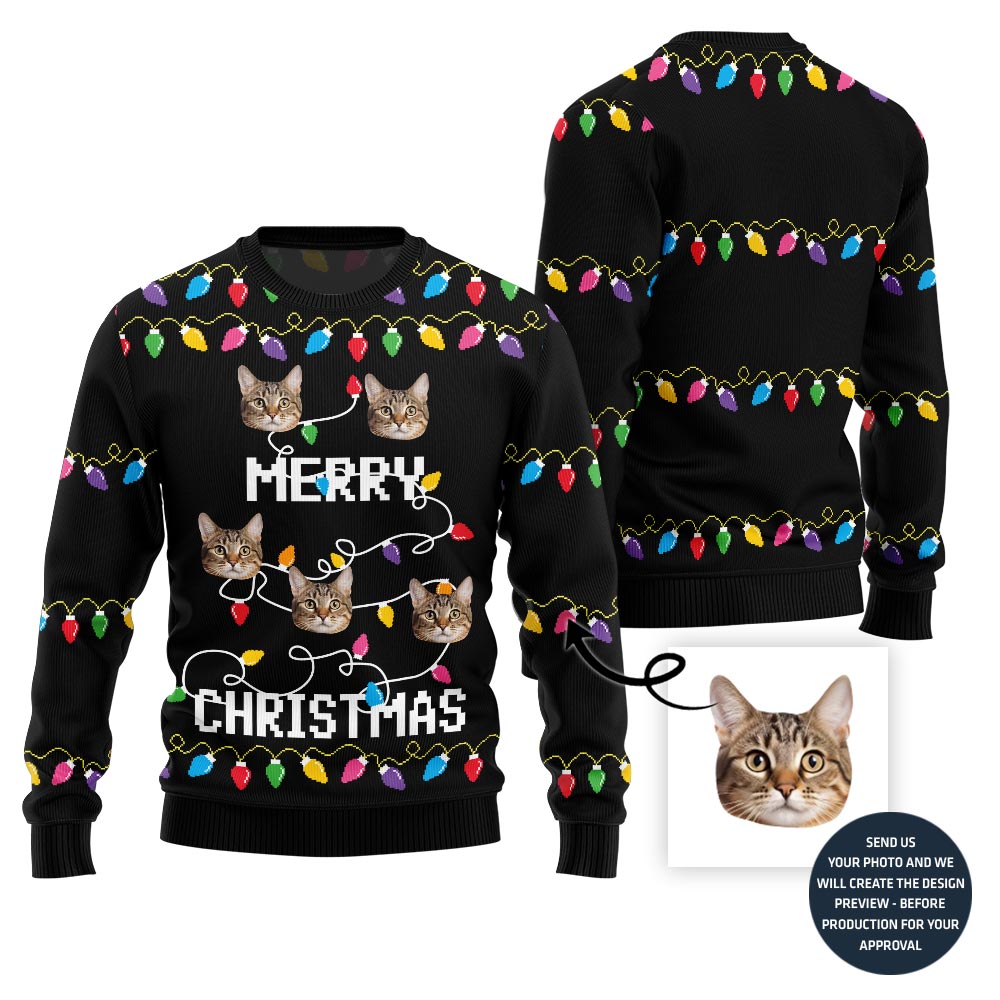 Custom Pets Merry Christmas Sweater