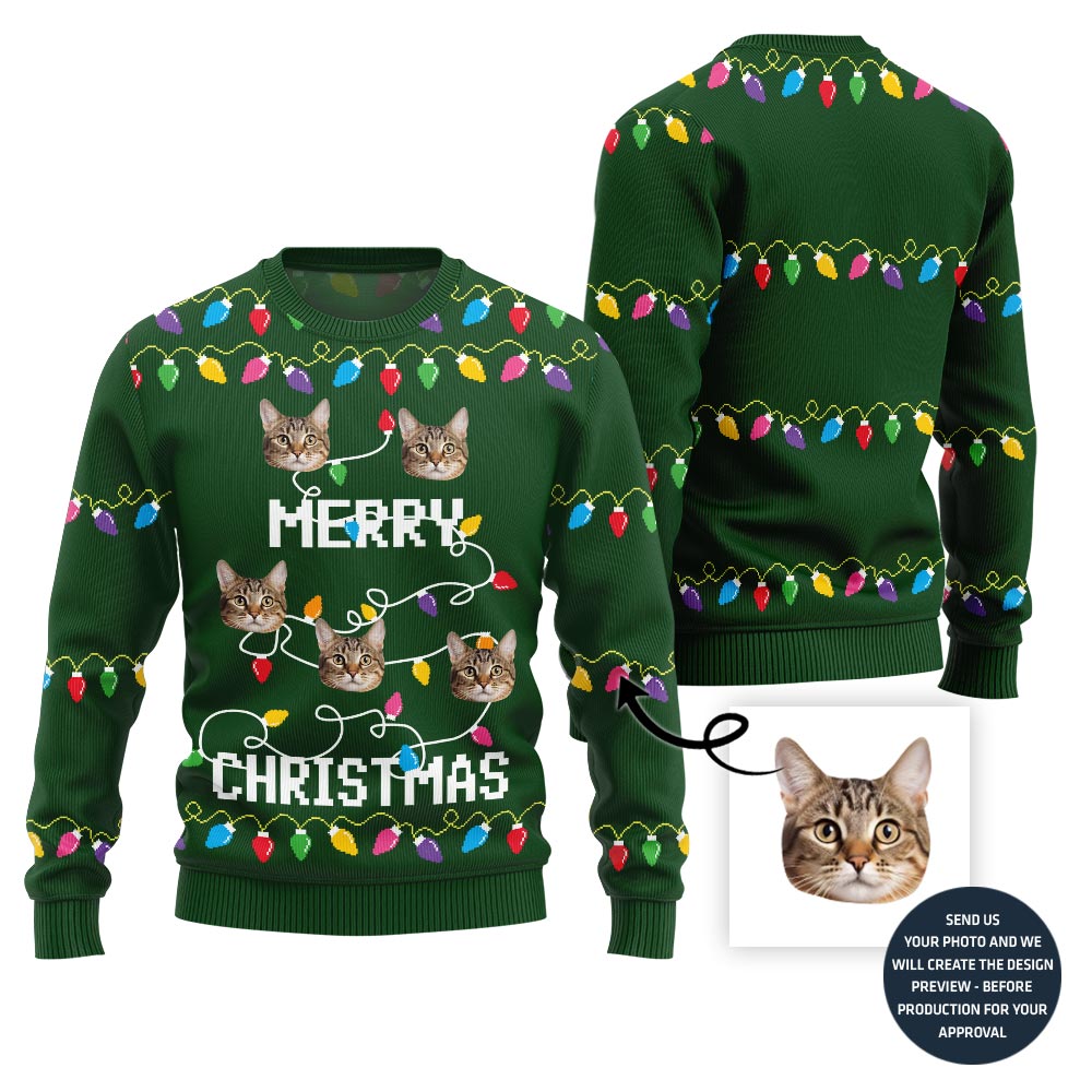 Custom Pets Merry Christmas Sweater
