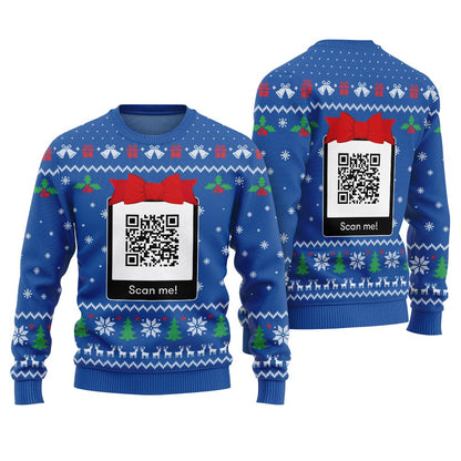 Custom QR Code Ugly Christmas Sweater