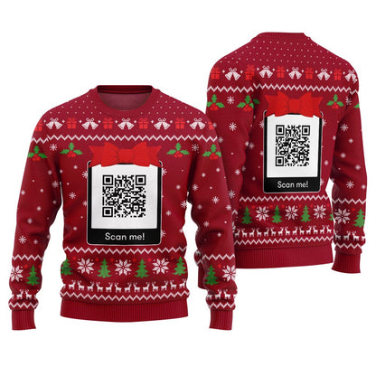 Custom QR Code Ugly Christmas Sweater