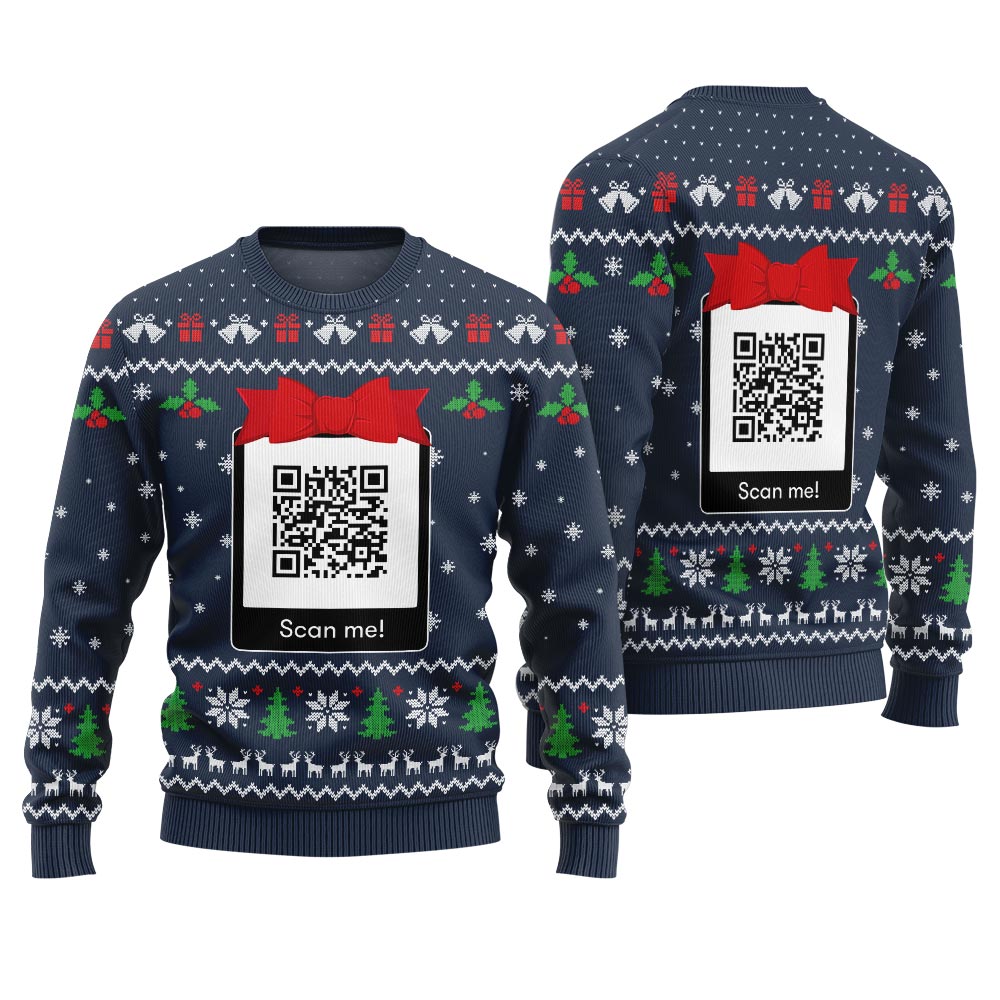 Custom QR Code Ugly Christmas Sweater