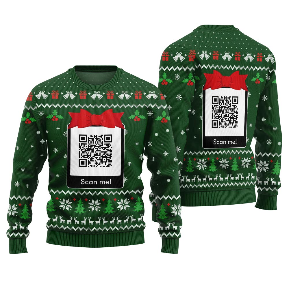 Custom QR Code Ugly Christmas Sweater