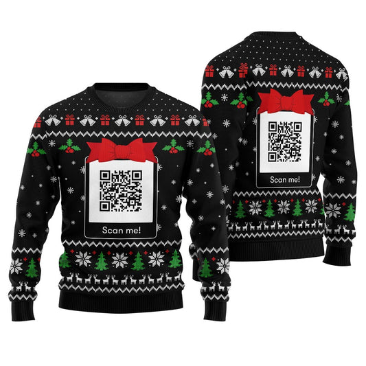 Custom QR Code Ugly Christmas Sweater