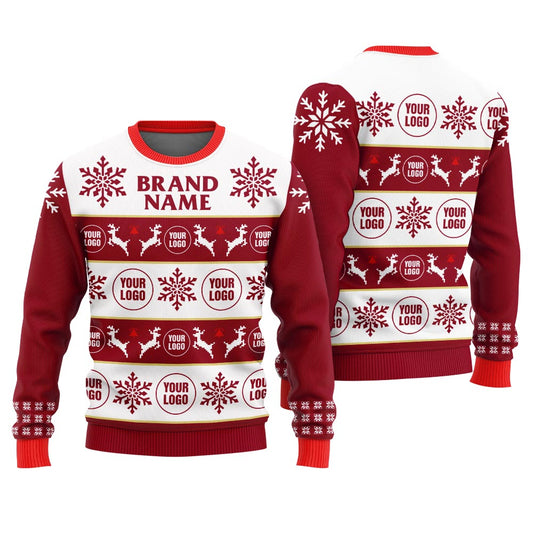 Custom Text And Logo Brand Ugly Sweater Womens