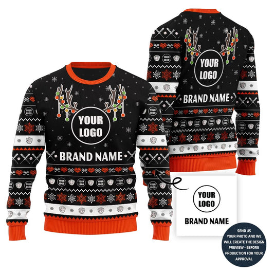 Custom Ugly Christmas Sweater Logo For Epic Baseball Team