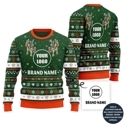 Custom Ugly Christmas Sweater Logo For Epic Baseball Team