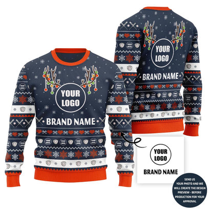 Custom Ugly Christmas Sweater Logo For Epic Baseball Team