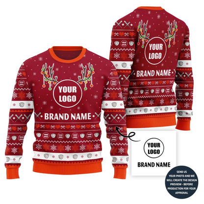 Custom Ugly Christmas Sweater Logo For Epic Baseball Team