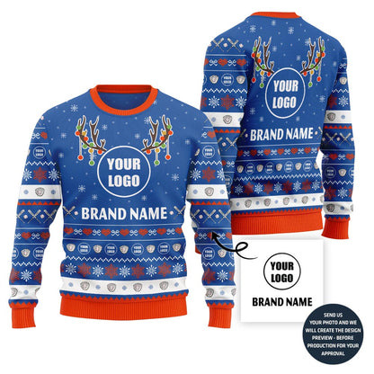 Custom Ugly Christmas Sweater Logo For Epic Baseball Team