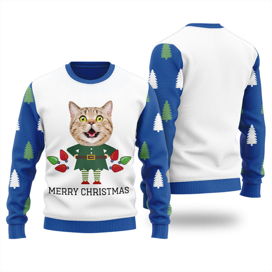 Custom Ugly Christmas Sweater With Face For Men