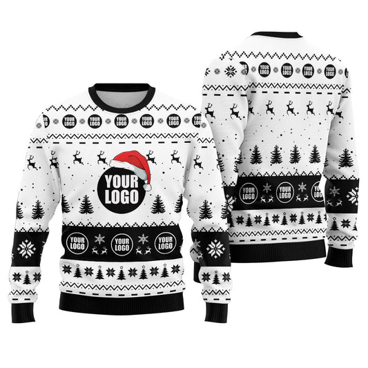 Custom Ugly Christmas Sweater With Logo Black