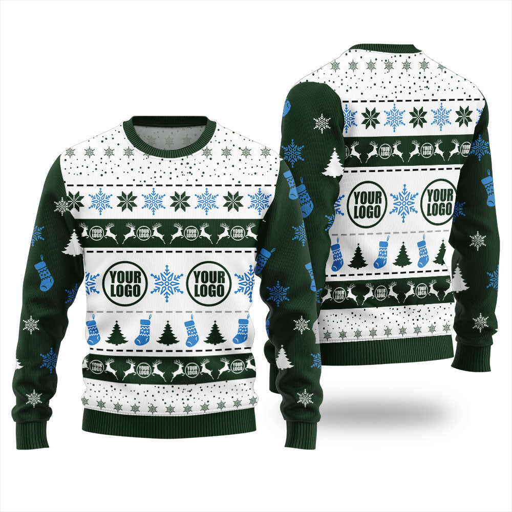 Custom Ugly Christmas Sweater With Team Logo For Women
