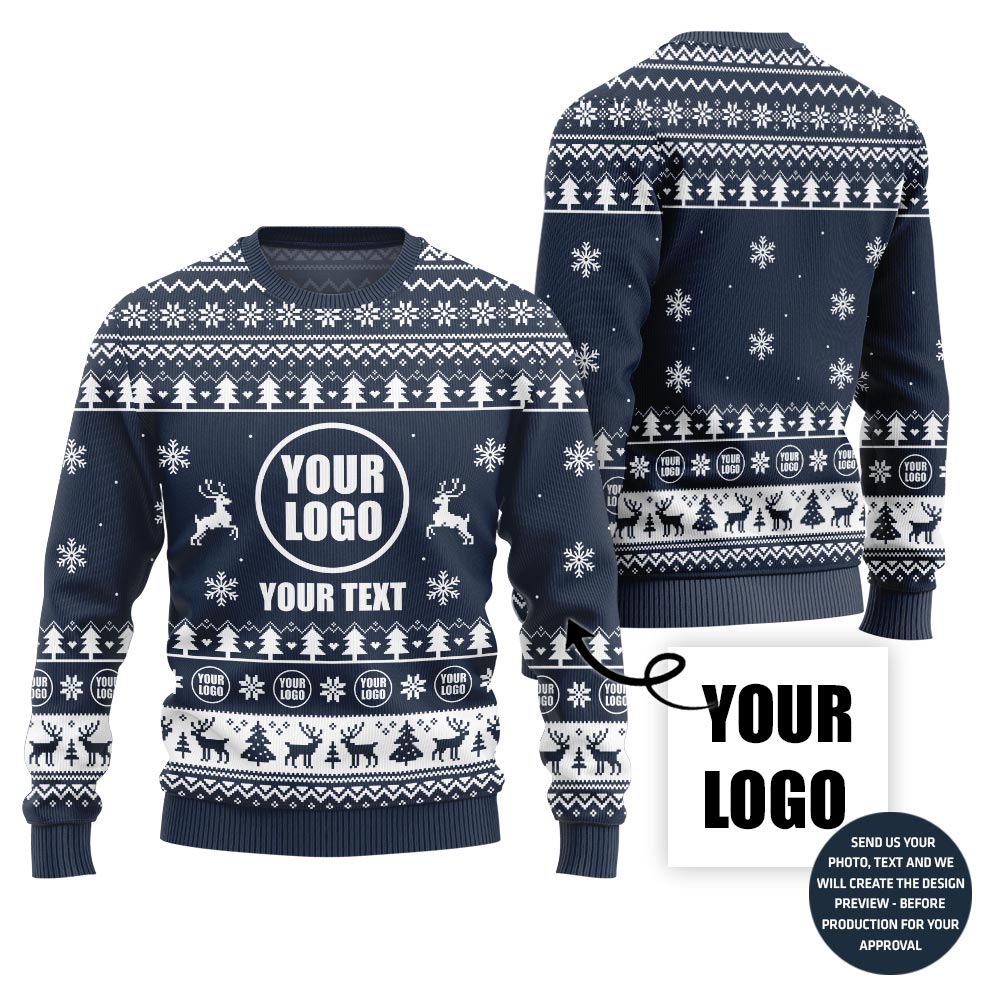 Custom Ugly Christmas Sweater With Your Logo