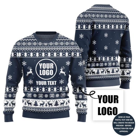 Custom Ugly Christmas Sweater With Your Logo