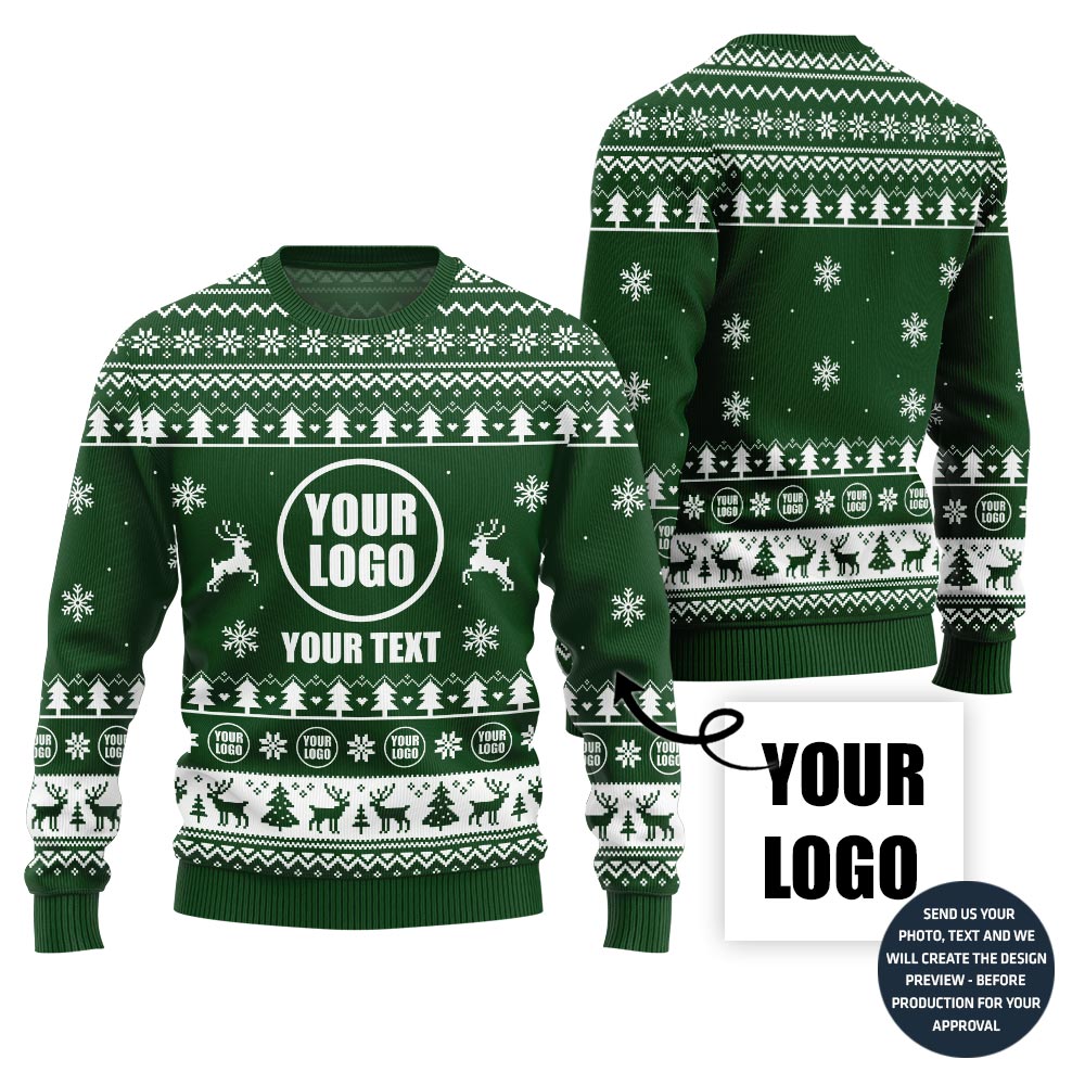 Custom Ugly Christmas Sweater With Your Logo