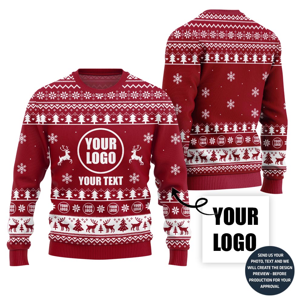 Custom Ugly Christmas Sweater With Your Logo