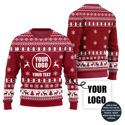 Custom Ugly Christmas Sweater With Your Logo
