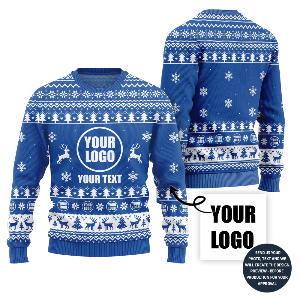Custom Ugly Christmas Sweater With Your Logo